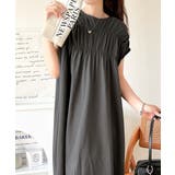 旬の素材&デザイン。大人の前後2WAYシルケット加工シャーリングフレアワンピース… | Classical Elf | 詳細画像21