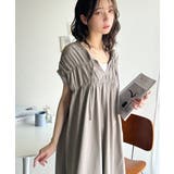 旬の素材&デザイン。大人の前後2WAYシルケット加工シャーリングフレアワンピース… | Classical Elf | 詳細画像23