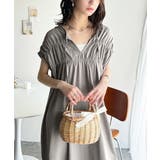 旬の素材&デザイン。大人の前後2WAYシルケット加工シャーリングフレアワンピース… | Classical Elf | 詳細画像28