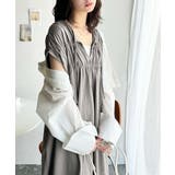 旬の素材&デザイン。大人の前後2WAYシルケット加工シャーリングフレアワンピース… | Classical Elf | 詳細画像29