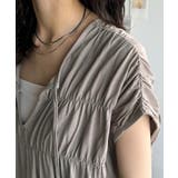 旬の素材&デザイン。大人の前後2WAYシルケット加工シャーリングフレアワンピース… | Classical Elf | 詳細画像32