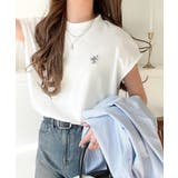 ホワイト | 大人女子の上品ベーシック。綿100%シルケットモックネックフレンチTシャツ | Classical Elf