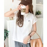 大人女子の上品ベーシック。綿100%シルケットモックネックフレンチTシャツ | Classical Elf | 詳細画像7
