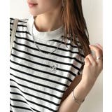 大人女子の上品ベーシック。綿100%シルケットモックネックフレンチTシャツ | Classical Elf | 詳細画像10