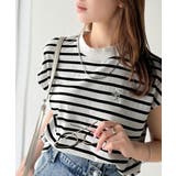 大人女子の上品ベーシック。綿100%シルケットモックネックフレンチTシャツ | Classical Elf | 詳細画像14