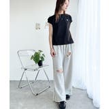 大人女子の上品ベーシック。綿100%シルケットモックネックフレンチTシャツ | Classical Elf | 詳細画像21