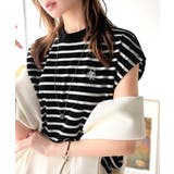 大人女子の上品ベーシック。綿100%シルケットモックネックフレンチTシャツ | Classical Elf | 詳細画像23