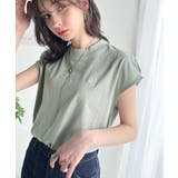 大人女子の上品ベーシック。綿100%シルケットモックネックフレンチTシャツ | Classical Elf | 詳細画像36