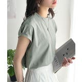 大人女子の上品ベーシック。綿100%シルケットモックネックフレンチTシャツ | Classical Elf | 詳細画像40