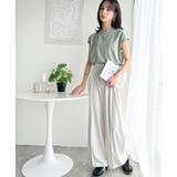 大人女子の上品ベーシック。綿100%シルケットモックネックフレンチTシャツ | Classical Elf | 詳細画像41