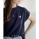 大人女子の上品ベーシック。綿100%シルケットモックネックフレンチTシャツ | Classical Elf | 詳細画像42
