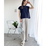 大人女子の上品ベーシック。綿100%シルケットモックネックフレンチTシャツ | Classical Elf | 詳細画像48