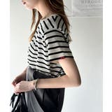 オーガニックコットン100%。胸元ラメ糸ワンポイント刺繍 無地＆ボーダー柄Tシャ… | Classical Elf  | 詳細画像14 