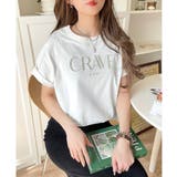 垢抜けた大人カジュアル。オーガニックコットン100％フロッキーロゴプリントTシャ… | Classical Elf  | 詳細画像5 