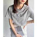 垢抜けた大人カジュアル。オーガニックコットン100％フロッキーロゴプリントTシャ… | Classical Elf  | 詳細画像11 