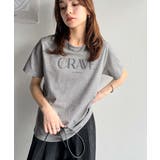 垢抜けた大人カジュアル。オーガニックコットン100％フロッキーロゴプリントTシャ… | Classical Elf  | 詳細画像15 