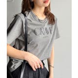 垢抜けた大人カジュアル。オーガニックコットン100％フロッキーロゴプリントTシャ… | Classical Elf  | 詳細画像16 