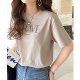 垢抜けた大人カジュアル。オーガニックコットン100％フロッキーロゴプリントTシャ… | Classical Elf  | 詳細画像28 