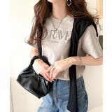 垢抜けた大人カジュアル。オーガニックコットン100％フロッキーロゴプリントTシャ… | Classical Elf  | 詳細画像32 