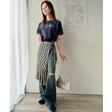 垢抜けた大人カジュアル。オーガニックコットン100％フロッキーロゴプリントTシャ… | Classical Elf  | 詳細画像43 