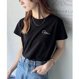 ブラック | こなれ感たっぷり。オーガニックコットン100%胸元PAEAN刺繍Tシャツ(半袖) | Classical Elf
