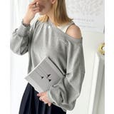 大人可愛いゆるスタイル。前後2WAYヴィンテージ加工スウェットオフショルワンポイ… | Classical Elf  | 詳細画像4 
