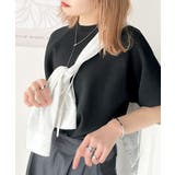 抜け感のある洗練デザイン。ラグランコンパクトスウェット風ニット(半袖) | Classical Elf | 詳細画像11