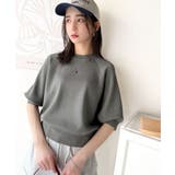 抜け感のある洗練デザイン。ラグランコンパクトスウェット風ニット(半袖) | Classical Elf | 詳細画像27