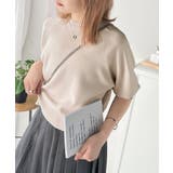 抜け感のある洗練デザイン。ラグランコンパクトスウェット風ニット(半袖) | Classical Elf | 詳細画像36