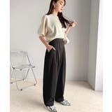 抜け感のある洗練デザイン。ラグランコンパクトスウェット風ニット(半袖) | Classical Elf | 詳細画像40