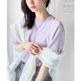 抜け感のある洗練デザイン。ラグランコンパクトスウェット風ニット(半袖) | Classical Elf | 詳細画像43