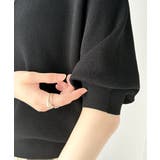 抜け感のある洗練デザイン。ラグランコンパクトスウェット風ニット(半袖) | Classical Elf | 詳細画像48