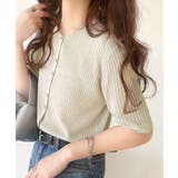 アイボリー | 大人のこなれ感。シアーリブニット半袖カーディガン | Classical Elf