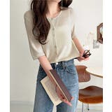 大人のこなれ感。シアーリブニット半袖カーディガン | Classical Elf | 詳細画像5