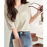 大人のこなれ感。シアーリブニット半袖カーディガン | Classical Elf | 詳細画像6