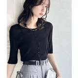 大人のこなれ感。シアーリブニット半袖カーディガン | Classical Elf | 詳細画像12