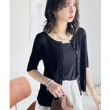 大人のこなれ感。シアーリブニット半袖カーディガン | Classical Elf | 詳細画像18