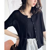 大人のこなれ感。シアーリブニット半袖カーディガン | Classical Elf | 詳細画像19