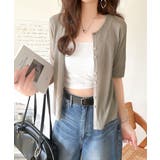 大人のこなれ感。シアーリブニット半袖カーディガン | Classical Elf | 詳細画像27