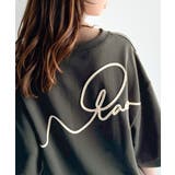 チャコール | 立体感のある刺繍がトレンドムード。paeanバック ウェーブコード刺繍 BIG刺繍 | Classical Elf