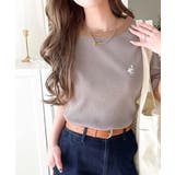 大人可愛いの新定番。袖リンガーボートネック胸刺繍ボーダーTシャツ(半袖) | Classical Elf | 詳細画像12