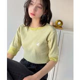 大人可愛いの新定番。袖リンガーボートネック胸刺繍ボーダーTシャツ(半袖) | Classical Elf | 詳細画像26