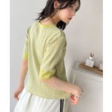 大人可愛いの新定番。袖リンガーボートネック胸刺繍ボーダーTシャツ(半袖) | Classical Elf | 詳細画像35
