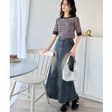 大人可愛いの新定番。袖リンガーボートネック胸刺繍ボーダーTシャツ(半袖) | Classical Elf | 詳細画像40