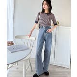 大人可愛いの新定番。袖リンガーボートネック胸刺繍ボーダーTシャツ(半袖) | Classical Elf | 詳細画像48