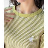 大人可愛いの新定番。袖リンガーボートネック胸刺繍ボーダーTシャツ(半袖) | Classical Elf | 詳細画像49