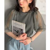 華やかで上品。ランタンスリーブチュール重ねジャガードプルオーバー(半袖) | Classical Elf | 詳細画像30
