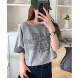 綿100%ヴィンテージウォッシュ☆前後2way刺繍ワイドネックTシャツ | Classical Elf | 詳細画像9