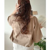 綿100%ヴィンテージウォッシュ☆前後2way刺繍ワイドネックTシャツ | Classical Elf | 詳細画像34