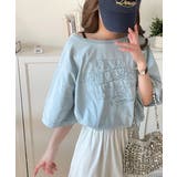 綿100%ヴィンテージウォッシュ☆前後2way刺繍ワイドネックTシャツ | Classical Elf | 詳細画像42